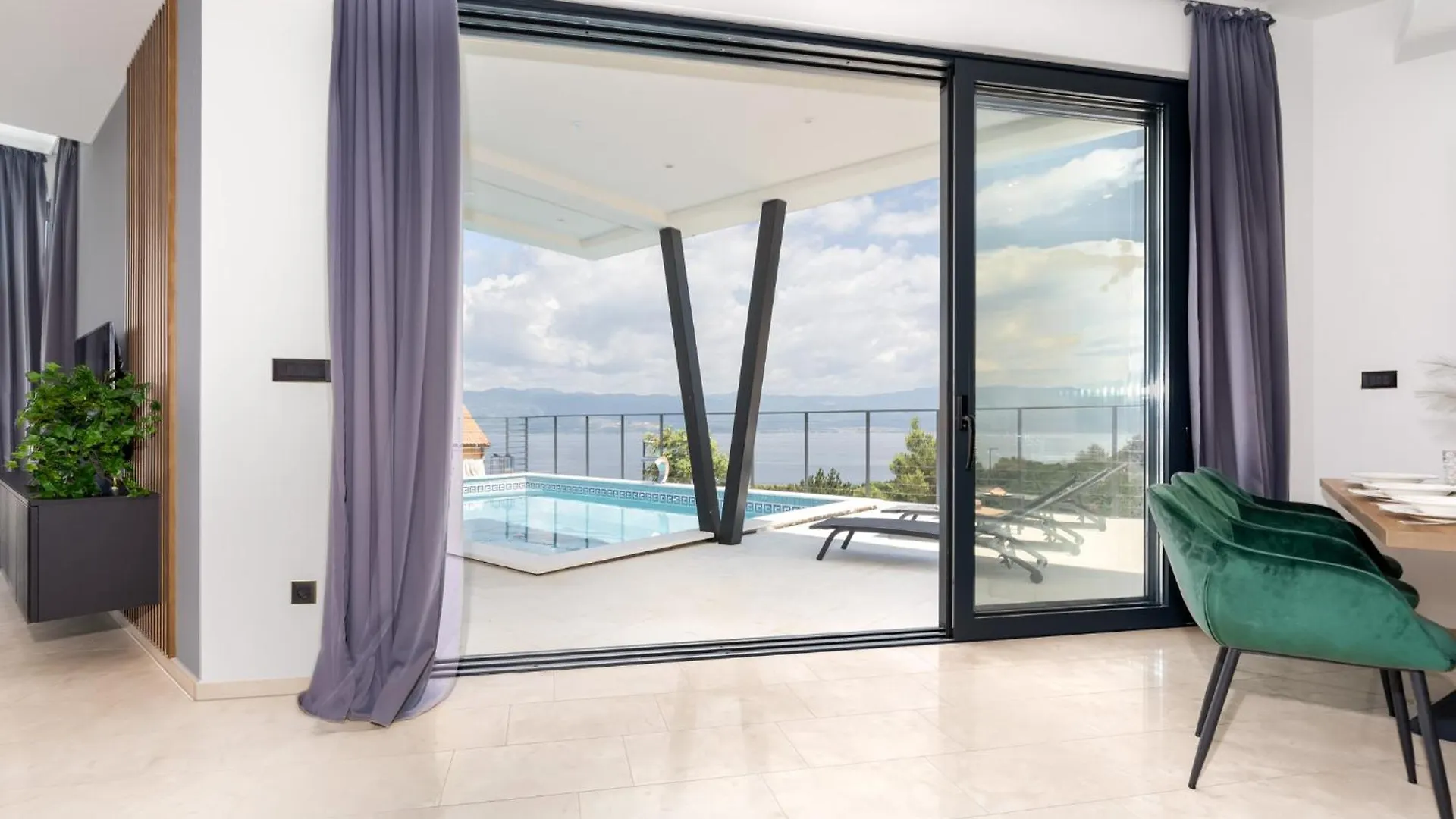 Luxury Villa Verbenico Hills- Amazing Sea View, Pool With Whirpool And Waterfall, Beach, In Famous Wine Region - Your Holiday With Style Vrbnik